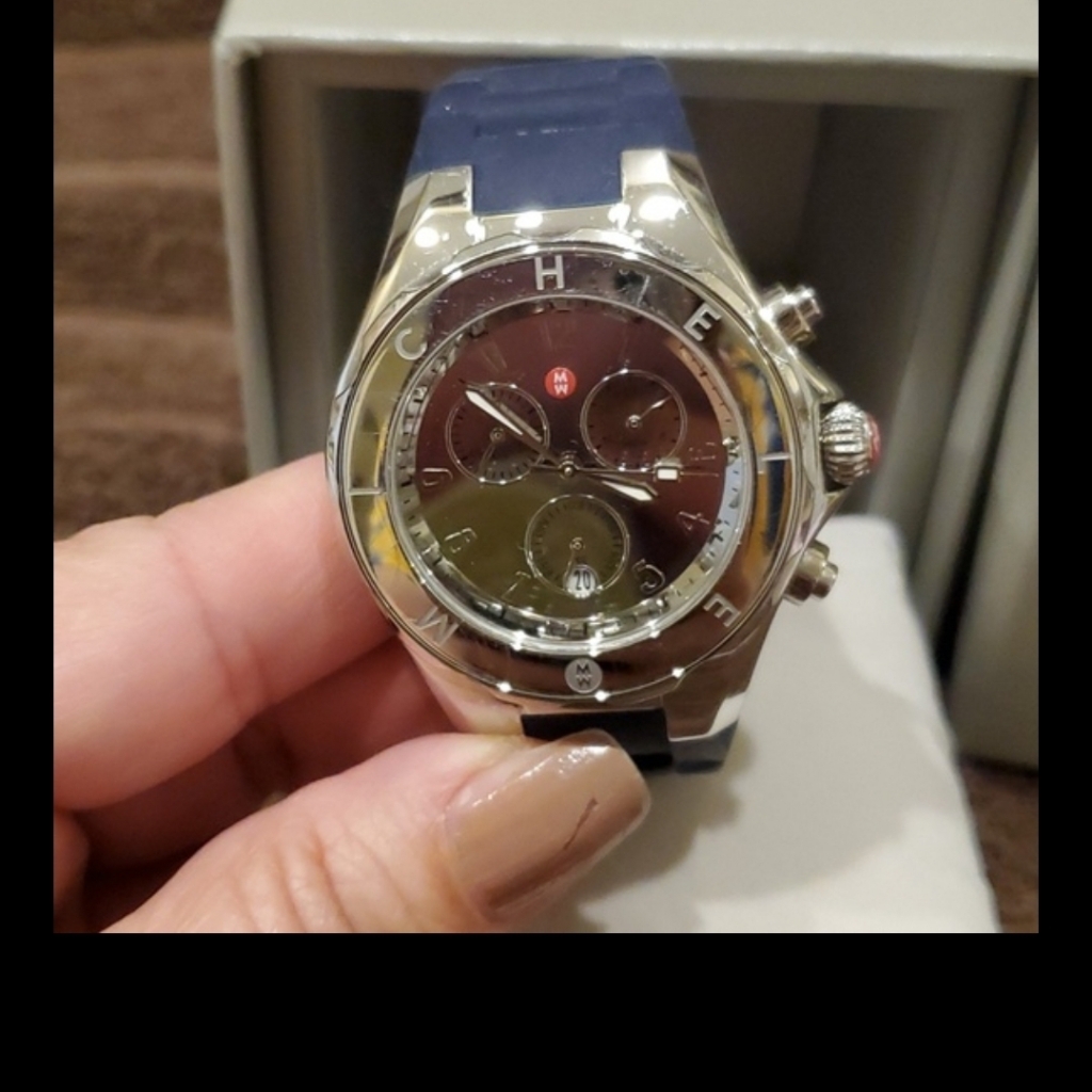 Michele Tahitian Navi Blue Watch